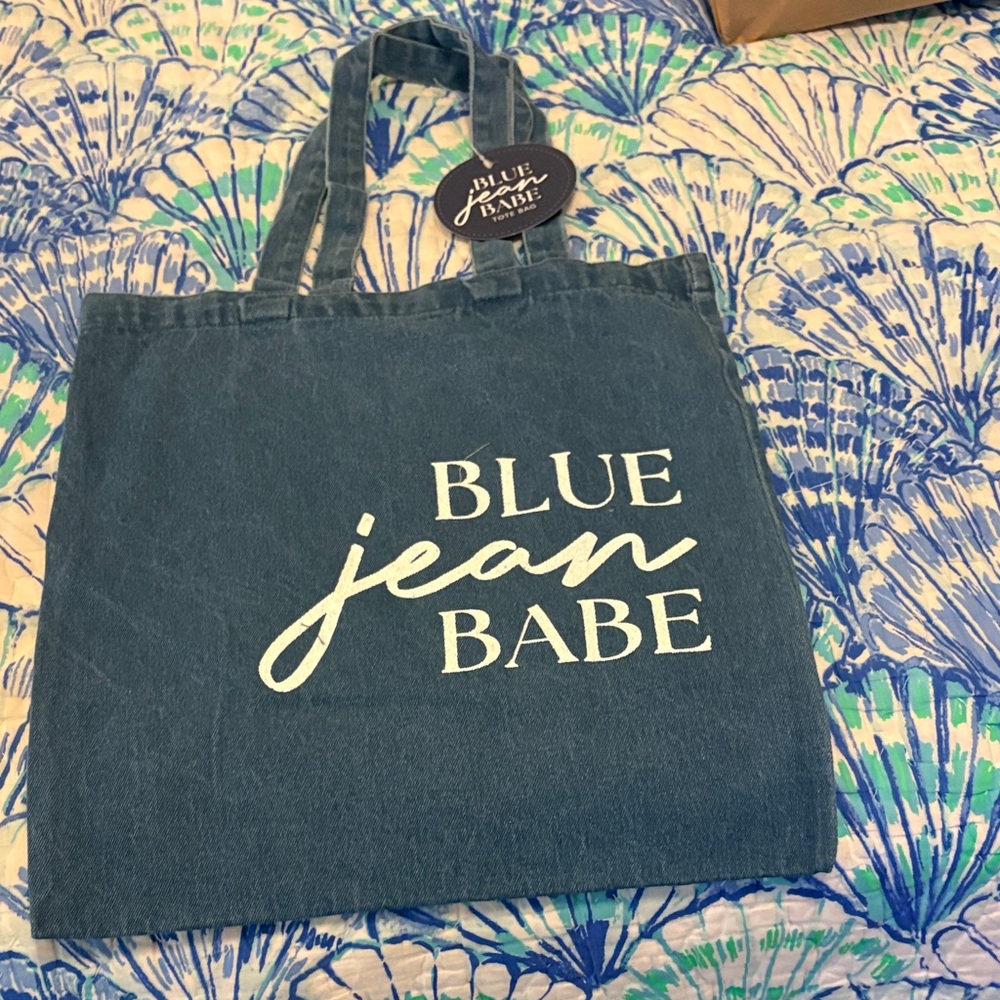 Denim Blue Jean Babe Tote Bag - Casual Denim Shoulder Tote